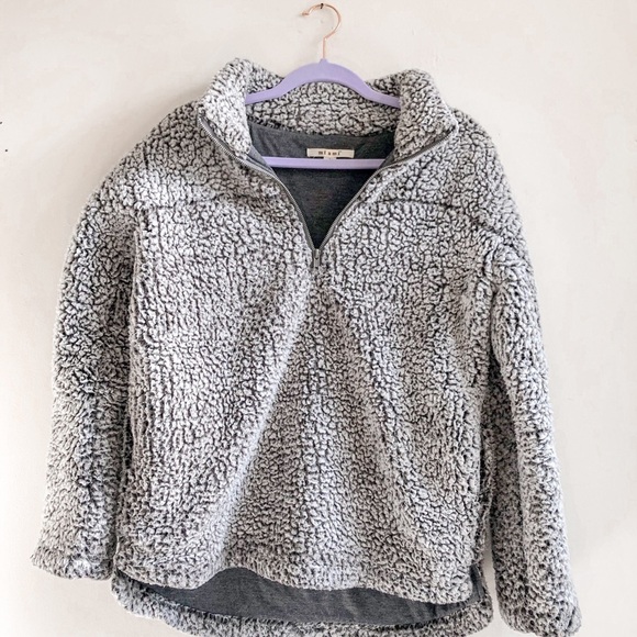 Francesca's Collections Sweaters - Teddy Pullover Quarter Zip